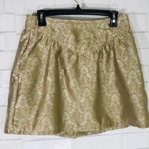 Kimchi Blue Urban Outfitters Gold Damask Skirt 6